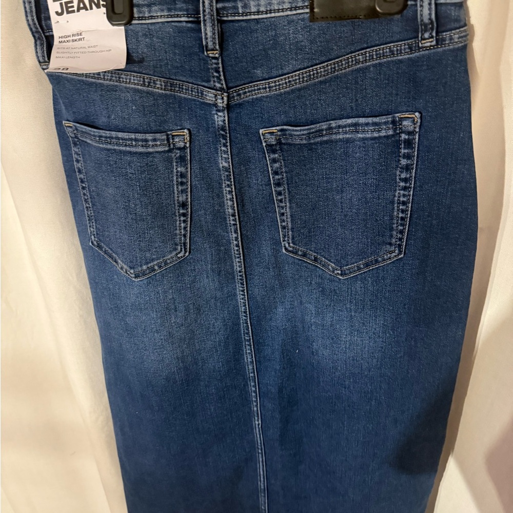 NWT - Maxi Jean Skirt / Long DKNY Denim Pencil Skirt/ Maxi Skirt - Picture 11 of 12